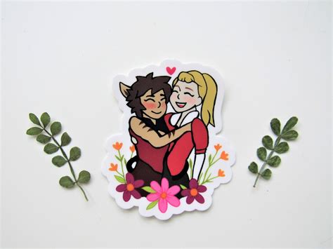 She Ra Catra And Adora Vinyl Sticker Sticker She Ra Etsy