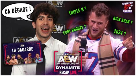 AEW Recap LIVE BACKSTAGE FIGHT TONY SANCTIONNE MJF PROVOQUE AEW