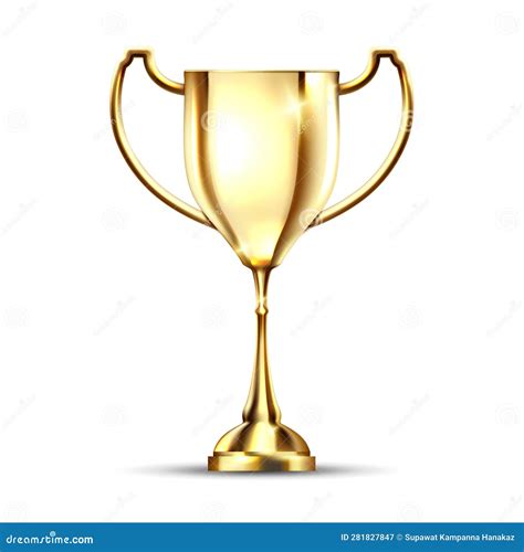 3D Golden Trophy Design Vector Illustration Stock Illustration ...