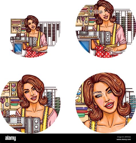 Vector Set Of Female Round Avatars For Users Of Social Networks Blogs