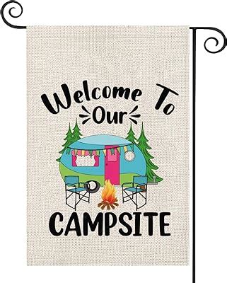 Amazon Personalized Camping Garden Flag For Campsite Let S Sit