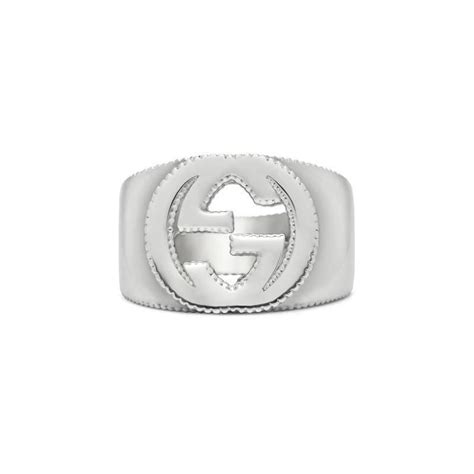 Lyst Gucci Interlocking G Ring In Silver In Metallic