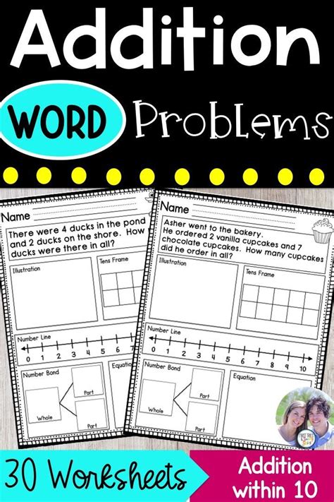 Addition Word Problems Within 10 Addition Story Problems Addition