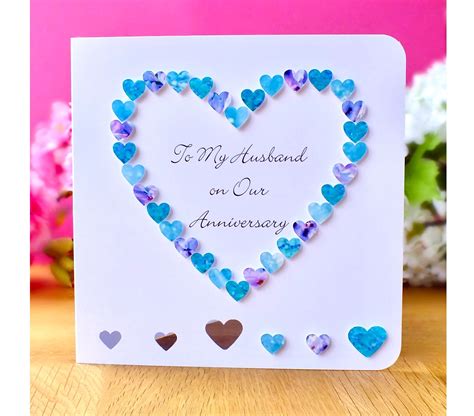 Husband Anniversary Card Handmade Our Wedding Anniversary Etsy Uk