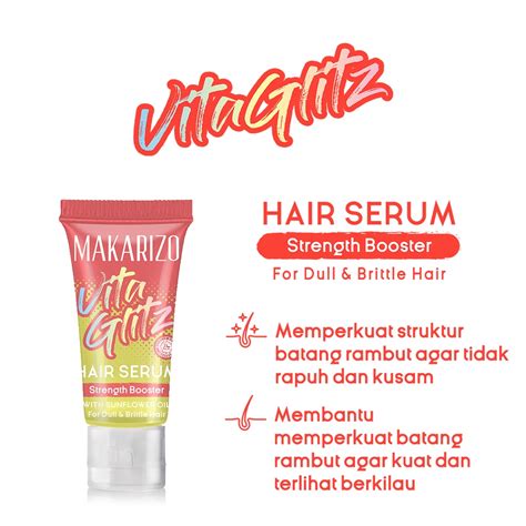 Jual Makarizo VITAGLITZ Hair Serum STRENGTH BOOSTER Serum Rambut Tube