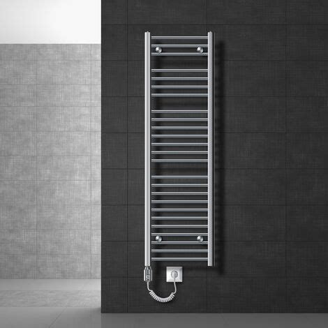 ECD Germany Radiador toallero eléctrico 900W 400 x 1500 mm cromo