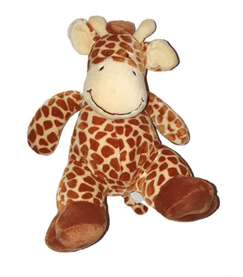 Peluche Doudou Girafe Marron Nicotoy Assis Cm Chez Vous Des Demain