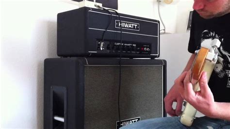 Hiwatt Dr103 Custom 100 1976 With Matching 4x12 With Fanes And My Personal Strat Youtube