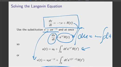 Lecture 0 Part IV Solving The Langevin Equation With Inertia YouTube