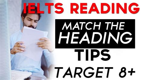 Ielts Reading Tips List Of Heading Reading Tips Youtube