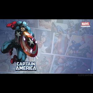 Marvel Champions Game Mat Captain America GameNinja