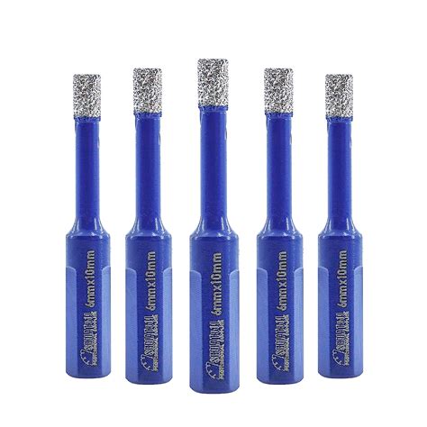 SHDIATOOL Forets Diamant 5PC 6mm Scie Cloche à Tige Triangulaire pour