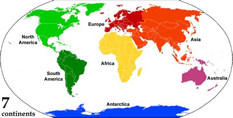 World Map 7 Continents And 5 Oceans – Topographic Map of Usa with States