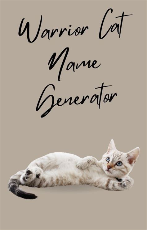 Warrior Cat Name Generator Artofit