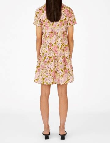 Rochie Scurta De Prim Var Toamn Object Cu Nasturi Floral Print