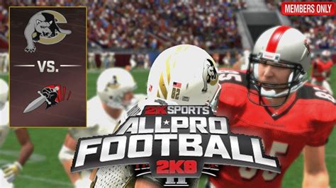 Steve Young Vs Joe Montana All Pro Football 2k8 Season Mode Ep