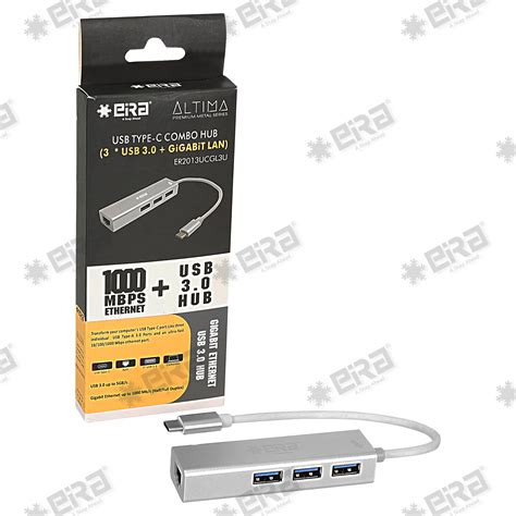 USB-C Combo Hub (3 * USB 3.0 Ports + Gigabit Lan)