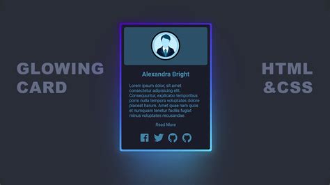 Glowing Card CSS Animated Glowing Effect Only CSS YouTube