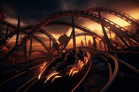 Premium AI Image | Phantom Carnival Roller Coaster A phantom roller c ...