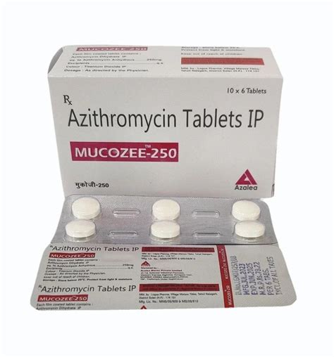 Mucozee 250 Azithromycin Tablets Strength 250 Mg At Rs 78 Strip Of 6