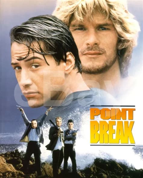 Point Break Keanu Reeves Patrick Swayze Illustration Affiche