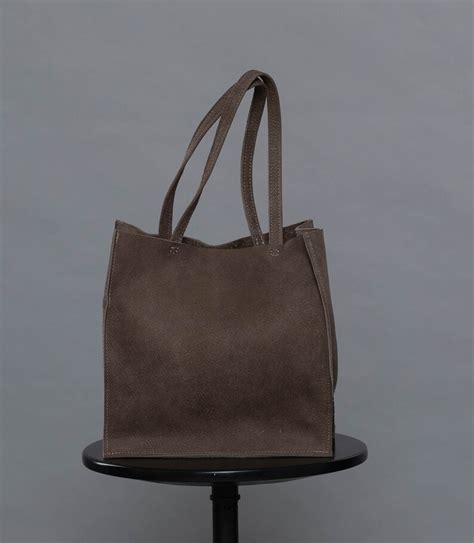 Small Leather Tote Simple Leather Tote Small Brown Handbag Etsy