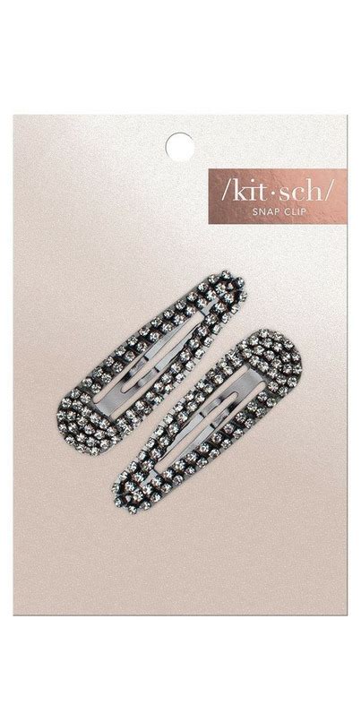 Buy Kitsch Rhinestone Snap Clips Hematite At Well Ca Free Shipping