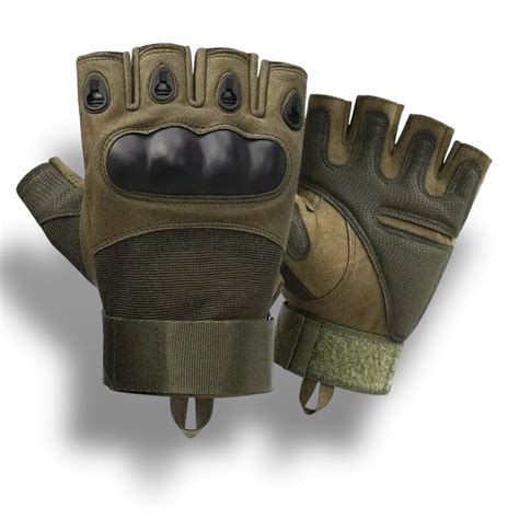 Guantes Tacticos Dedo Corto Verde Ejv Sastreria Lemos