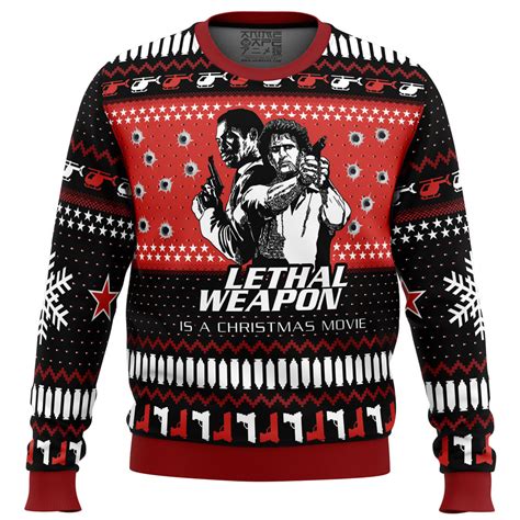 Lethal Weapon Is a Christmas Movie Ugly Christmas Sweater - Anime Ape