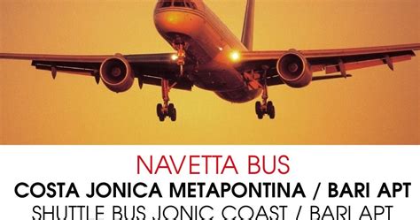 Filippo Mele Blog NAVETTE COSTA JONICA AEROPORTO BARI PALESE