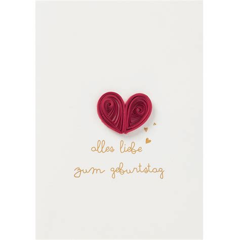 R Der Online Shop Quilling Karte Alles Liebe Zum Geburtstag