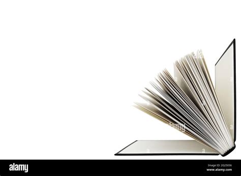 Open Book Border On White With Copy Space Stock Photo Alamy