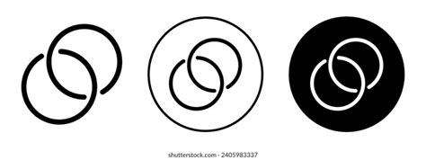 Connect Two Circle Flat Icon Set Stock Vector Royalty Free 2405983337 Shutterstock