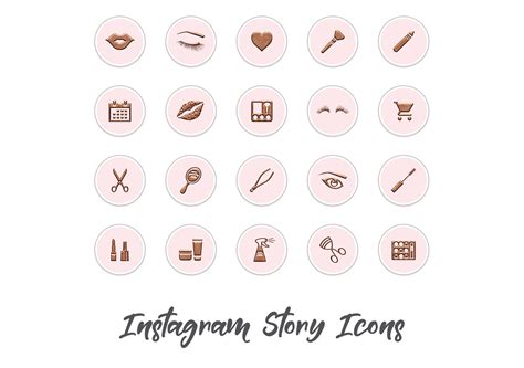 Beauty Instagram Story Icons By North Sea Studio TheHungryJPEG