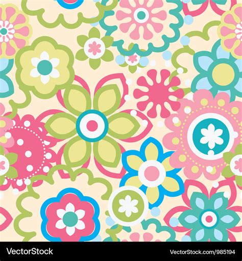 Seamless Flower Pattern Royalty Free Vector Image