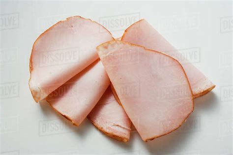 A Few Slices Of Turkey Ham Stock Photo Dissolve