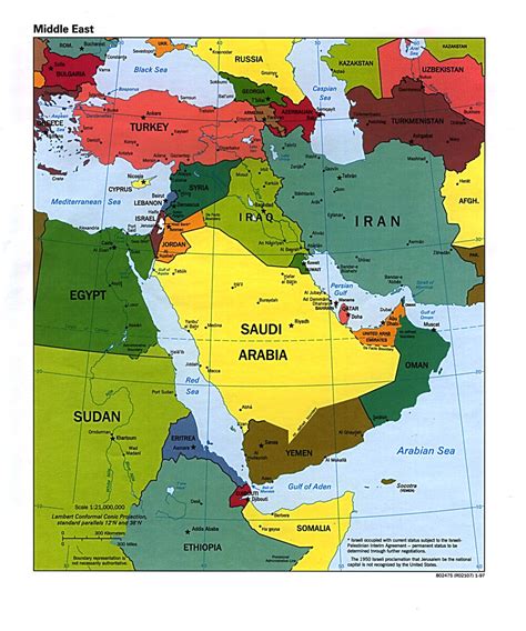 Middle East Political Map - Full size | Gifex