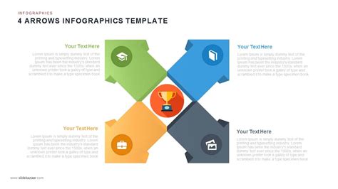 4 Arrows Powerpoint Infographics Slide And Keynote Template