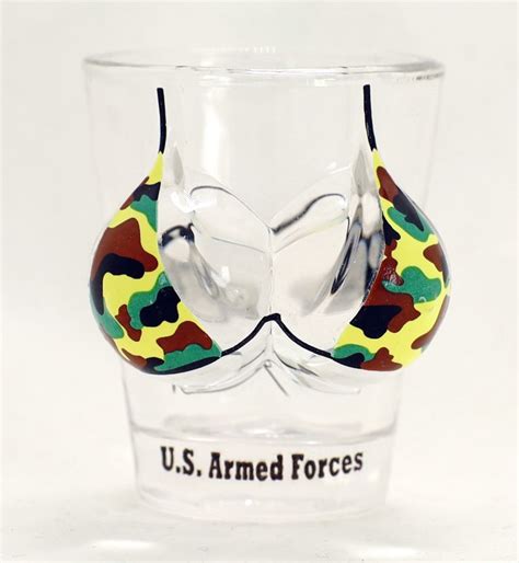 US Armed Forces Bikini Bust D Shot Glass World By Shotglass