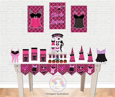 Kit Só Um Bolinho Festa em Casa Personalizado Chá Lingerie