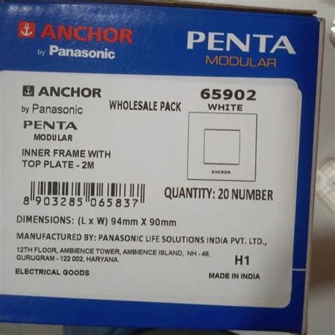 Anchor Penta Model Plate Modular Finish Glossy Module Size