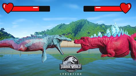 King Of Monsters Godzilla Vs Mosasaurus Shark Dinosaur Battle Jurassic World Evolution