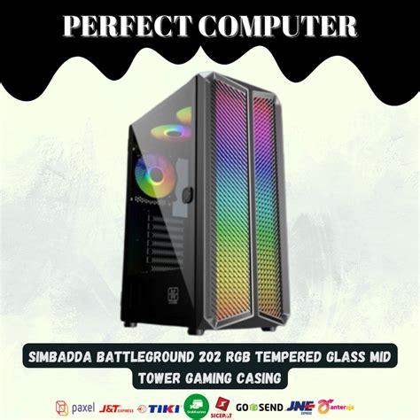 Jual Simbadda Battleground Rgb Tempered Glass Mid Tower Gaming