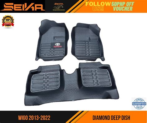 Toyota Wigo 2012 2023 Diamond Deep Dish 5D Floor Matting Lazada PH