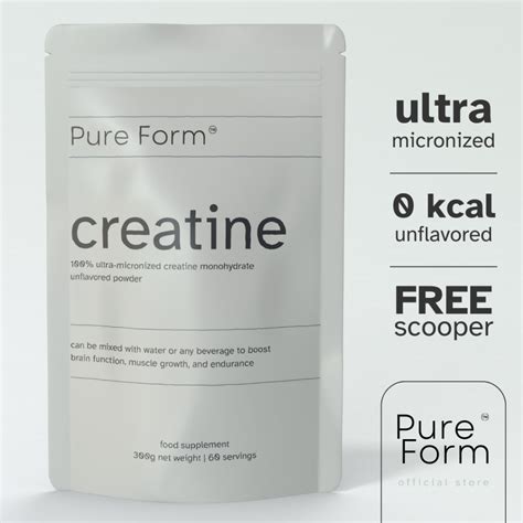 Pure Form Ultra Micronized Creatine Monohydrate Unflavored Powder