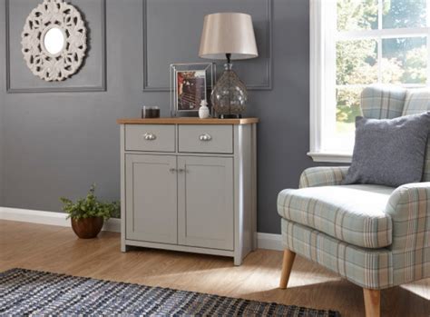 Gfw Lancaster Compact Sideboard In Grey By Gfw