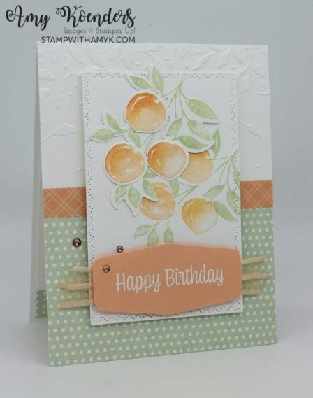 Stampin Up Sweet As A Peach Birthday Card With Video Tutorial Stamp