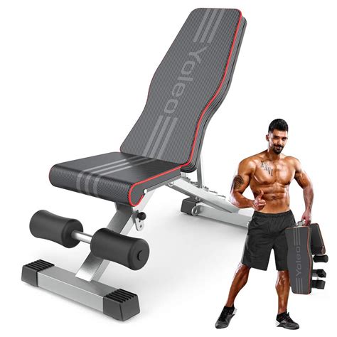 Yoleo Commercial Weight Bench Lbs Adjustable Foldable Strength