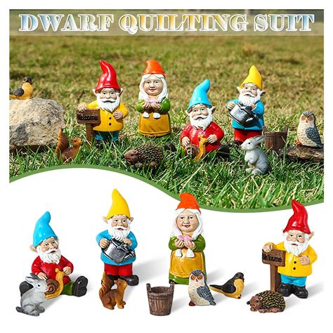 Full Set Miniature Gnome Figurines Funny Garden Gnomes Cute Etsy