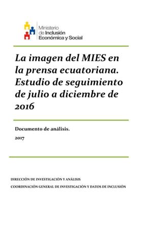 Análisis de la imagen del Ministerio de Inclusión Económica y Social